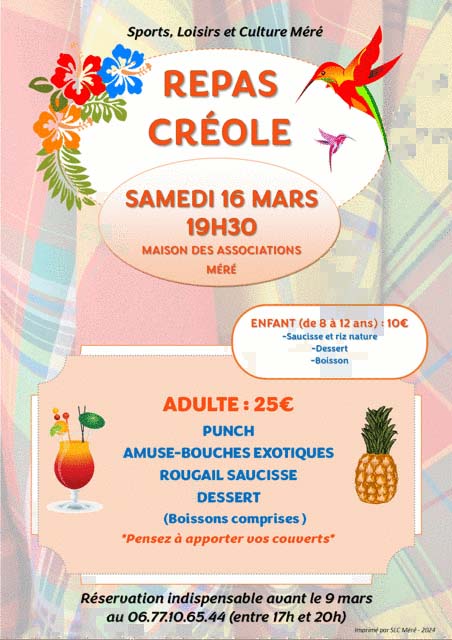 affiche soirée créole